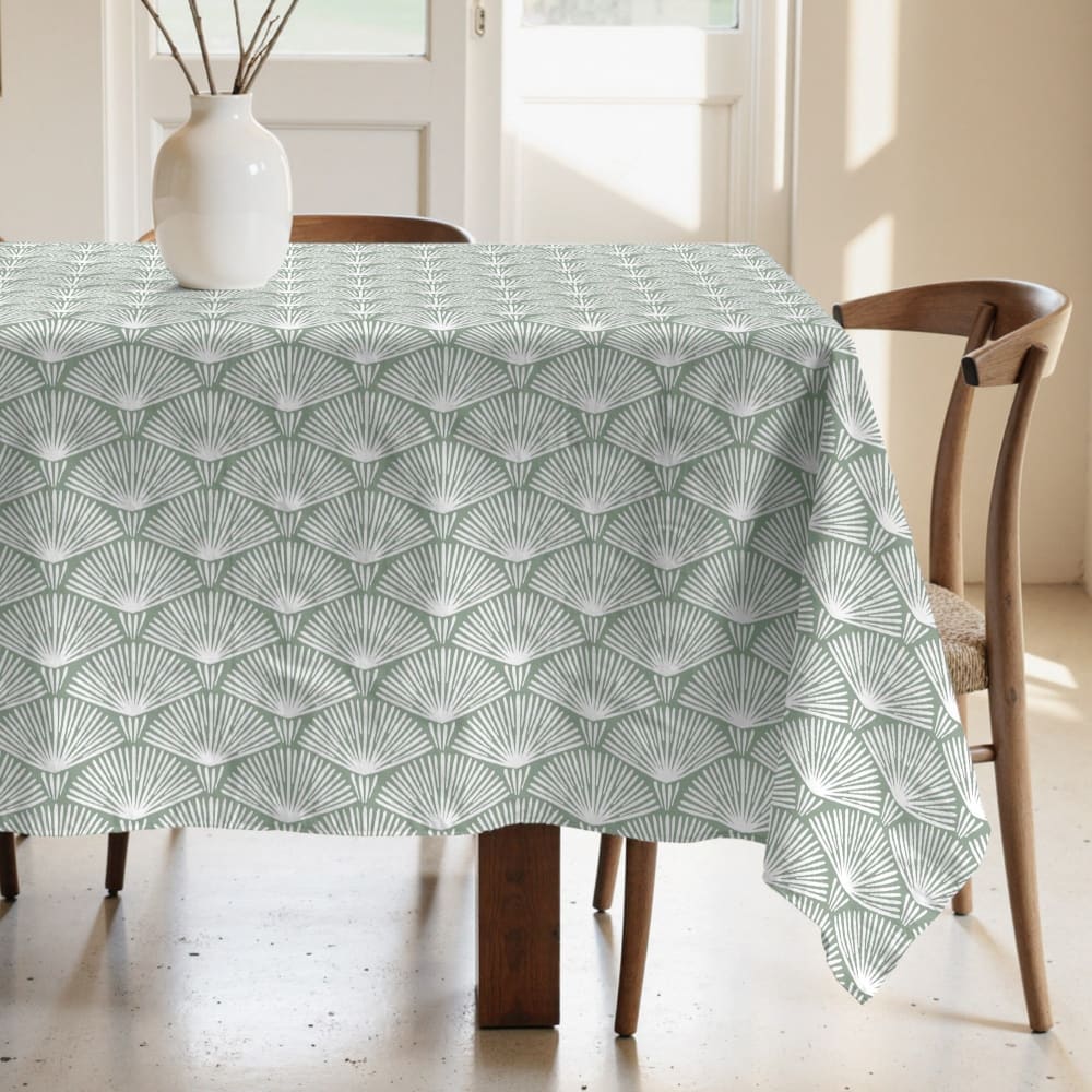 Nappe enduite anti-taches en coton Bleu 250x155 cm