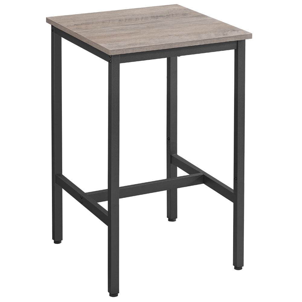 Table haute de bar carrée cadre en acier montage 60 x 60 x 92 cm noir - Maisons du Monde