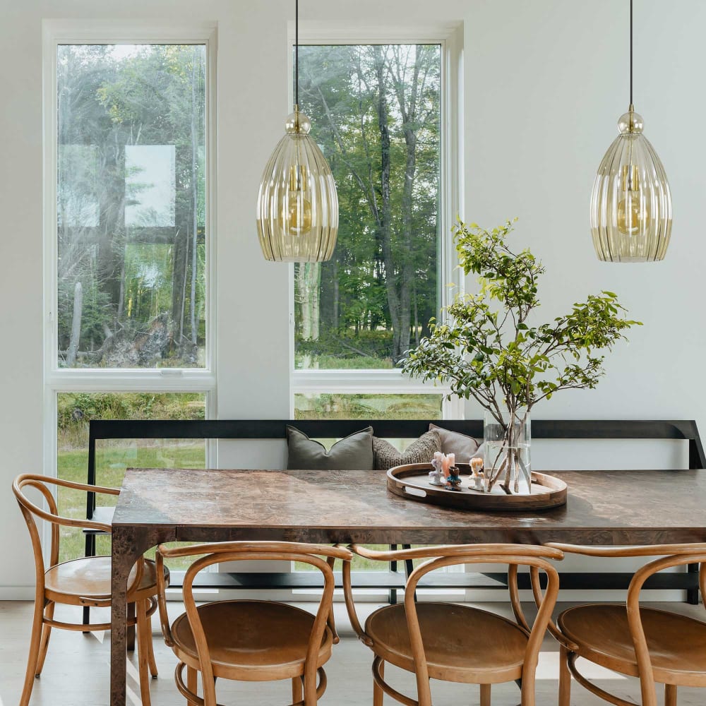 Suspension en verre et métal — vue 3