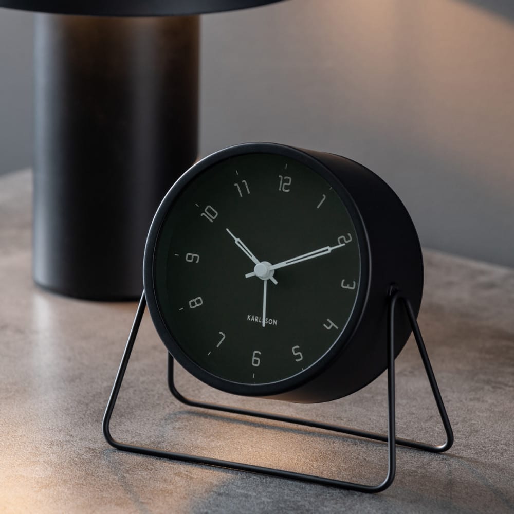 Réveil métal noir diam 13cm - Maisons du Monde