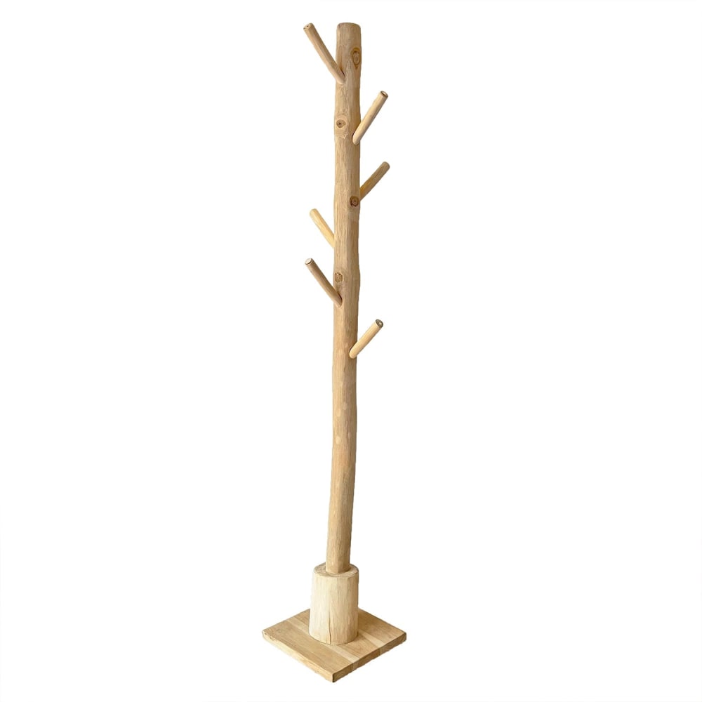 Porte-manteau sur pied en bois teck 180cm