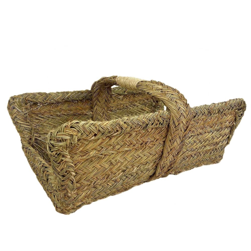 NATYAL Kaminholzkorb aus Esparto verstärkt 60x45x25 cm style seaside Beige Öko-Tex Zertifikat Naturfasern