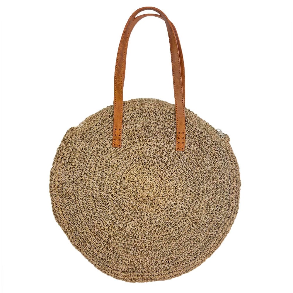 NATYAL Schultertasche aus Naturfaser D. 40 cm style seaside Beige Naturfasern