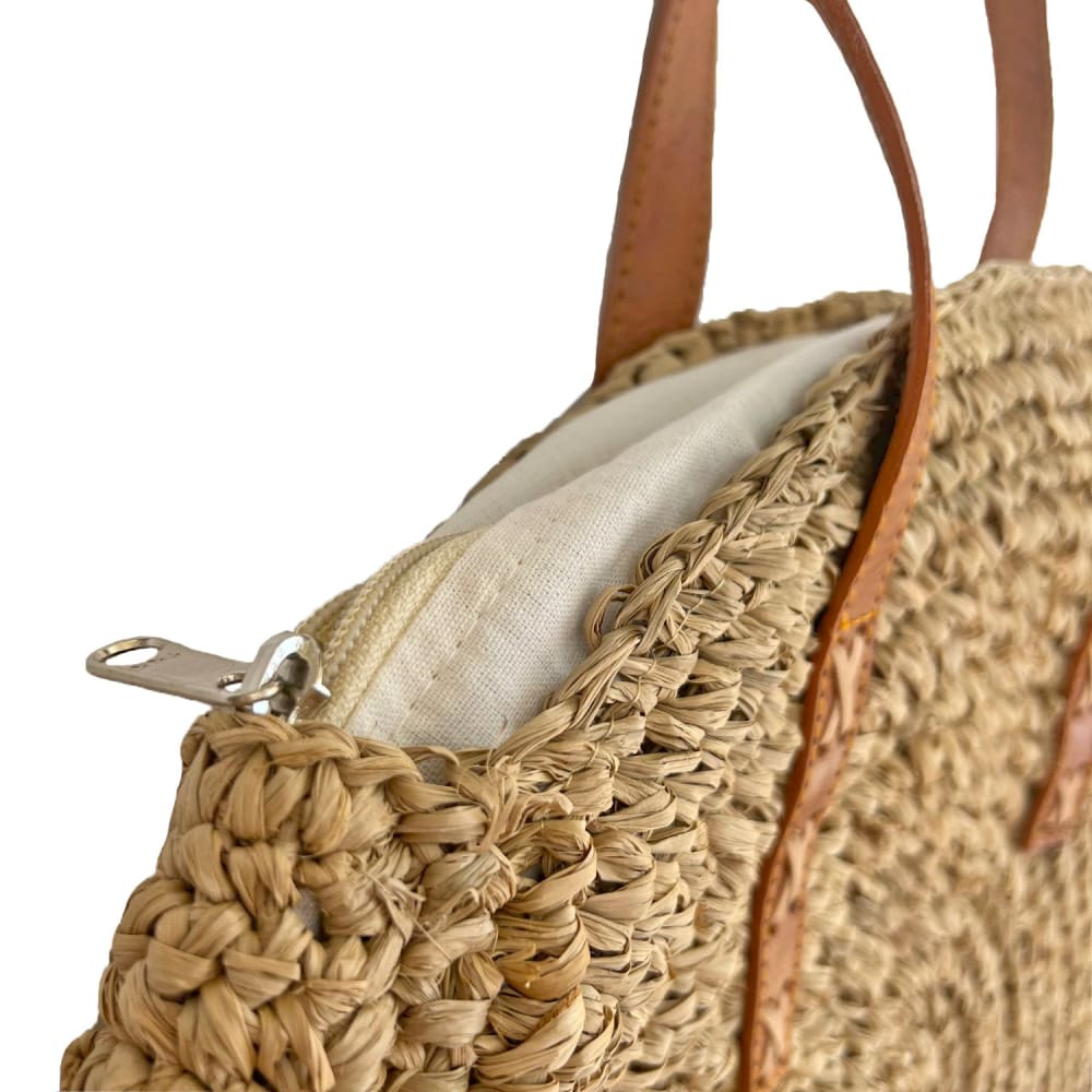 Schultertasche aus Naturraffia D. 40 cm - Maisons Du Monde