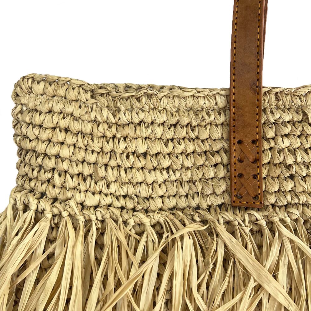 Tasche aus Naturraffia mit Fransen 45 x 38 cm - Maisons Du Monde