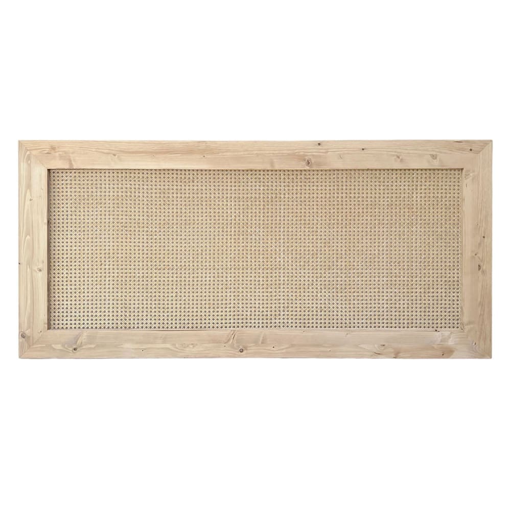 Tête de lit en rotin et bois massif aux tons clairs 140x74cm