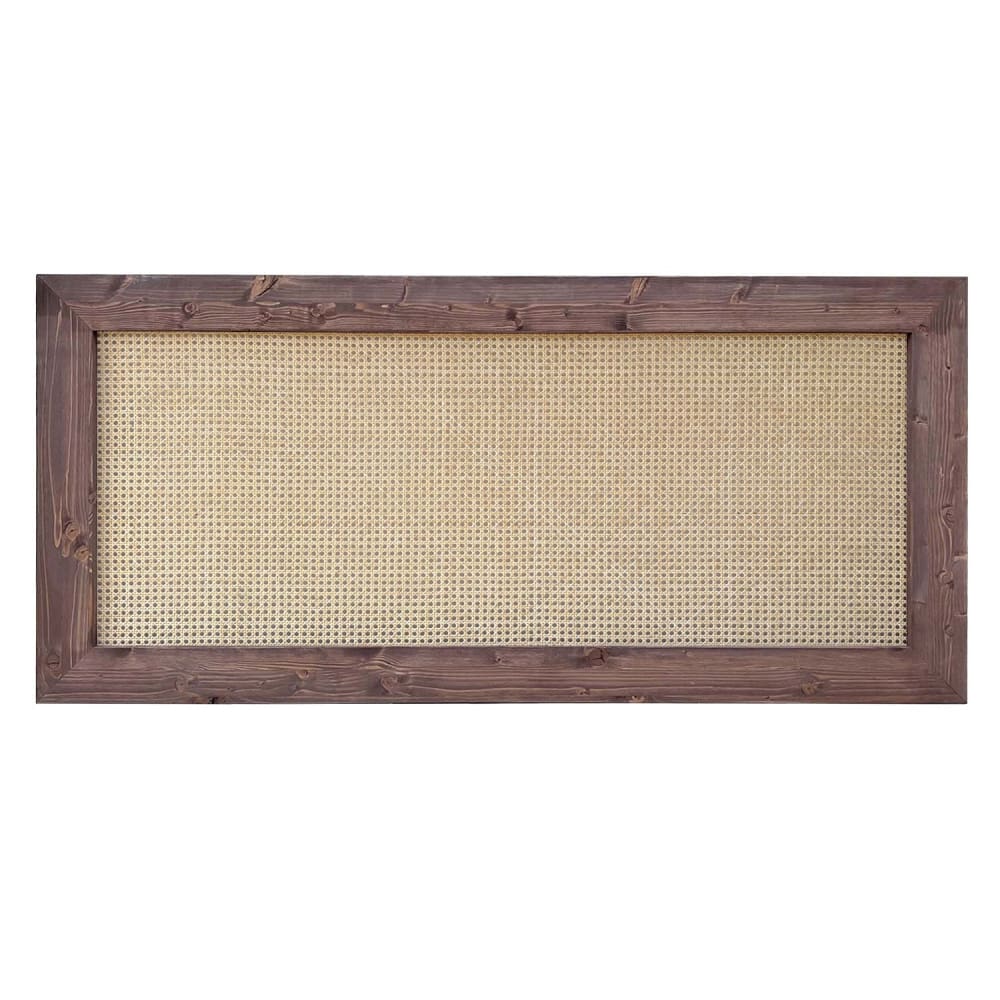 Tête de lit en rotin et bois massif marron 140x74cm