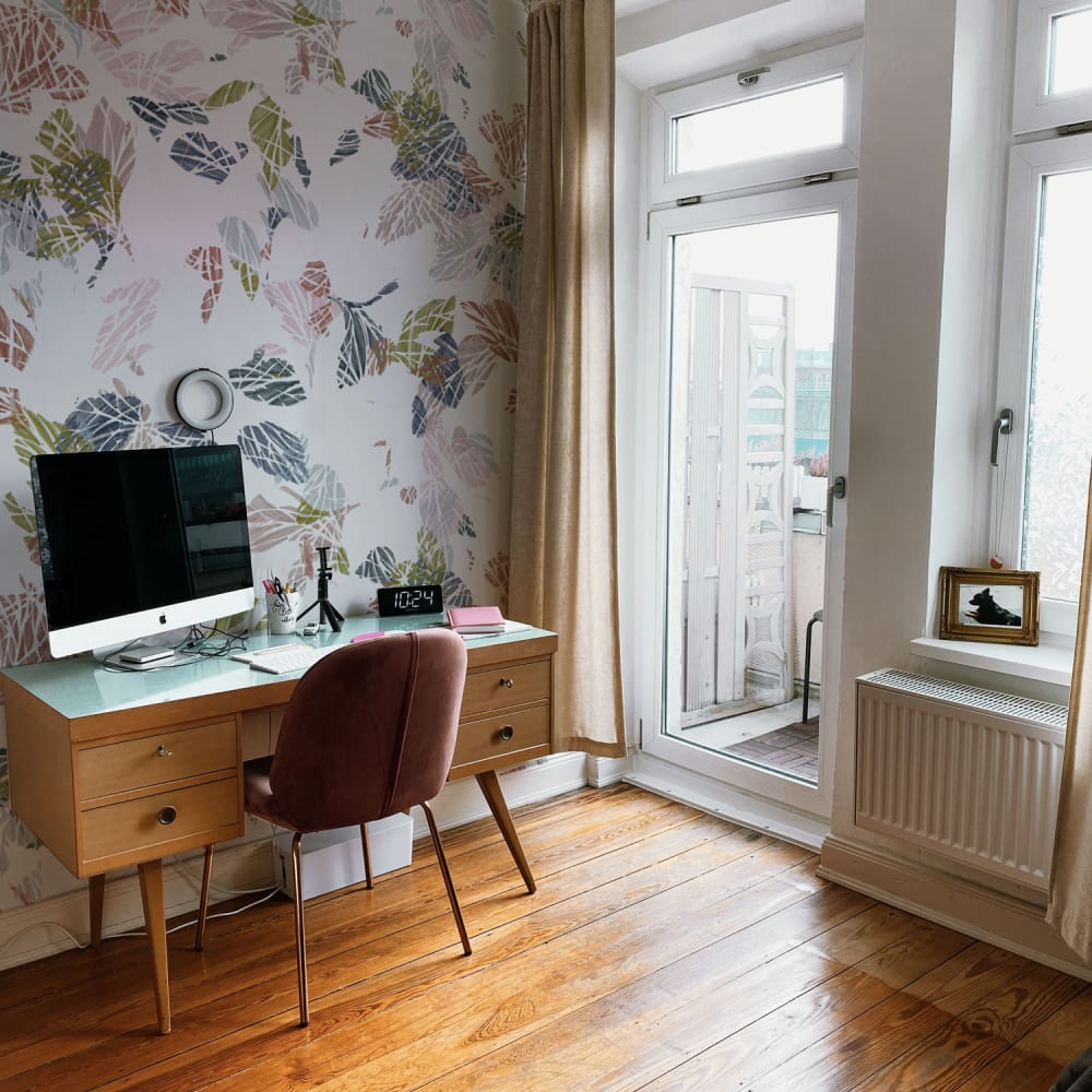 Acte Deco Panorama-Vliestapete mit abstrakten Blattmotiven, Grau 375 x style modern Grau Öko-Tex Zertifikat Papier