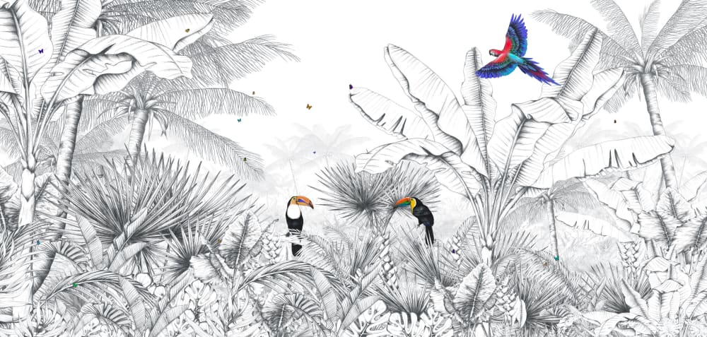 Papier peint paysage tropical, couleurs 450 x 250cm — vue 3