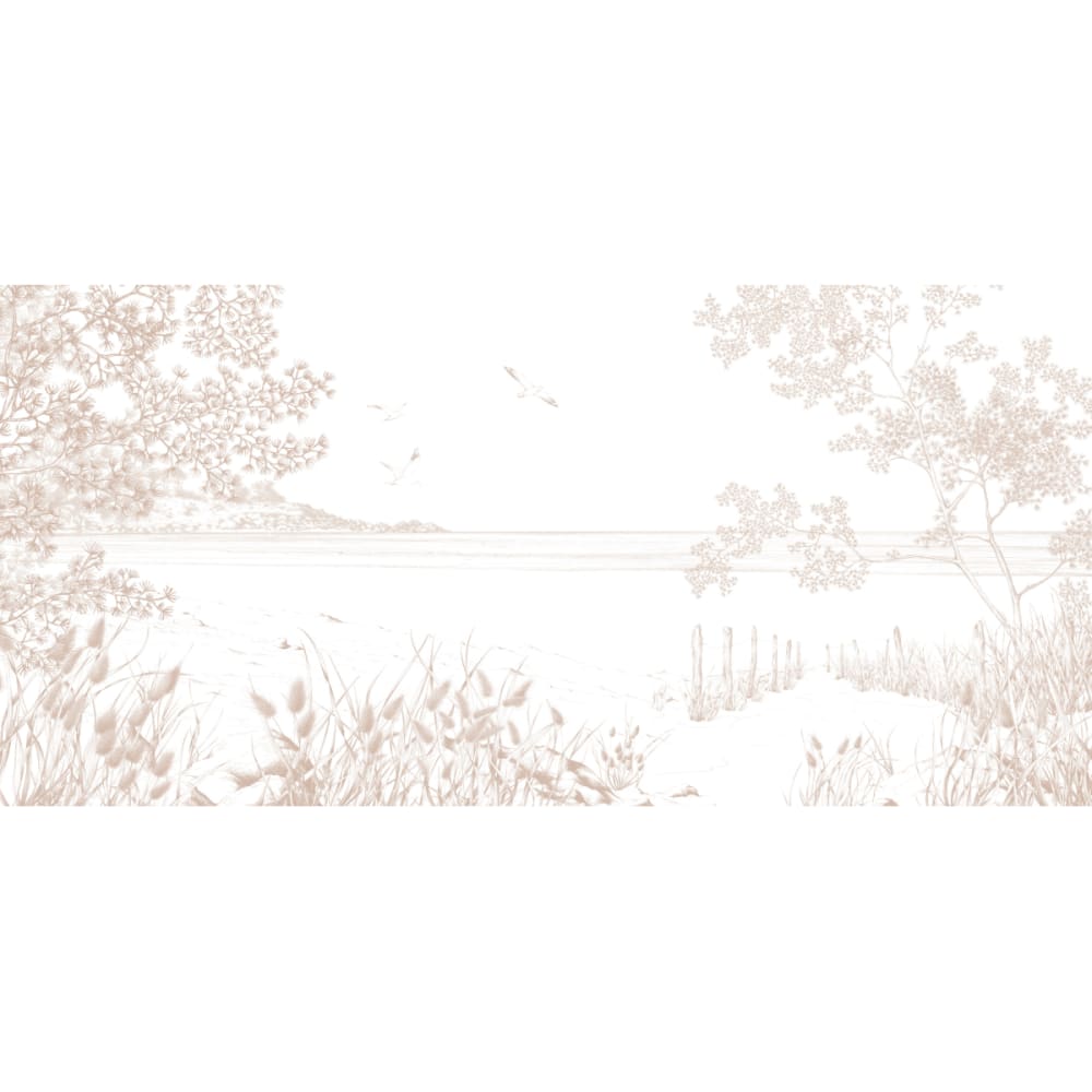 Papier peint côtes sauvages, beige 300 x 250cm — vue 3