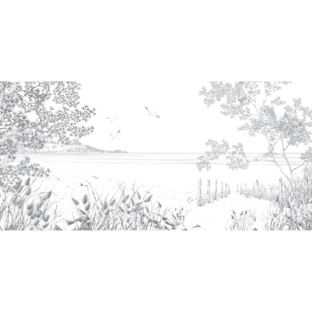 Papier peint côtes sauvages, gris 525 x 250cm — vue 3