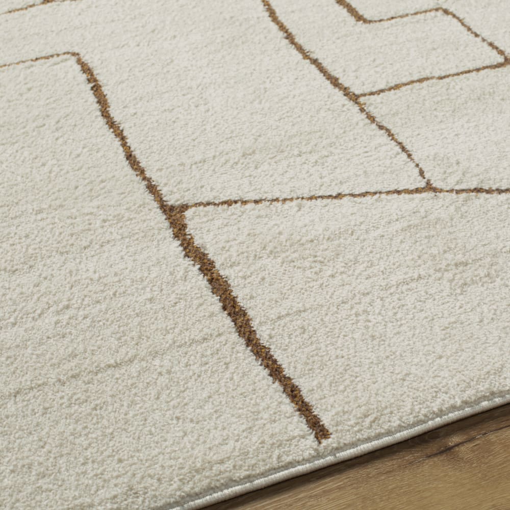 Tapis scandinave moderne ivoire/marron 160x213 — vue 4