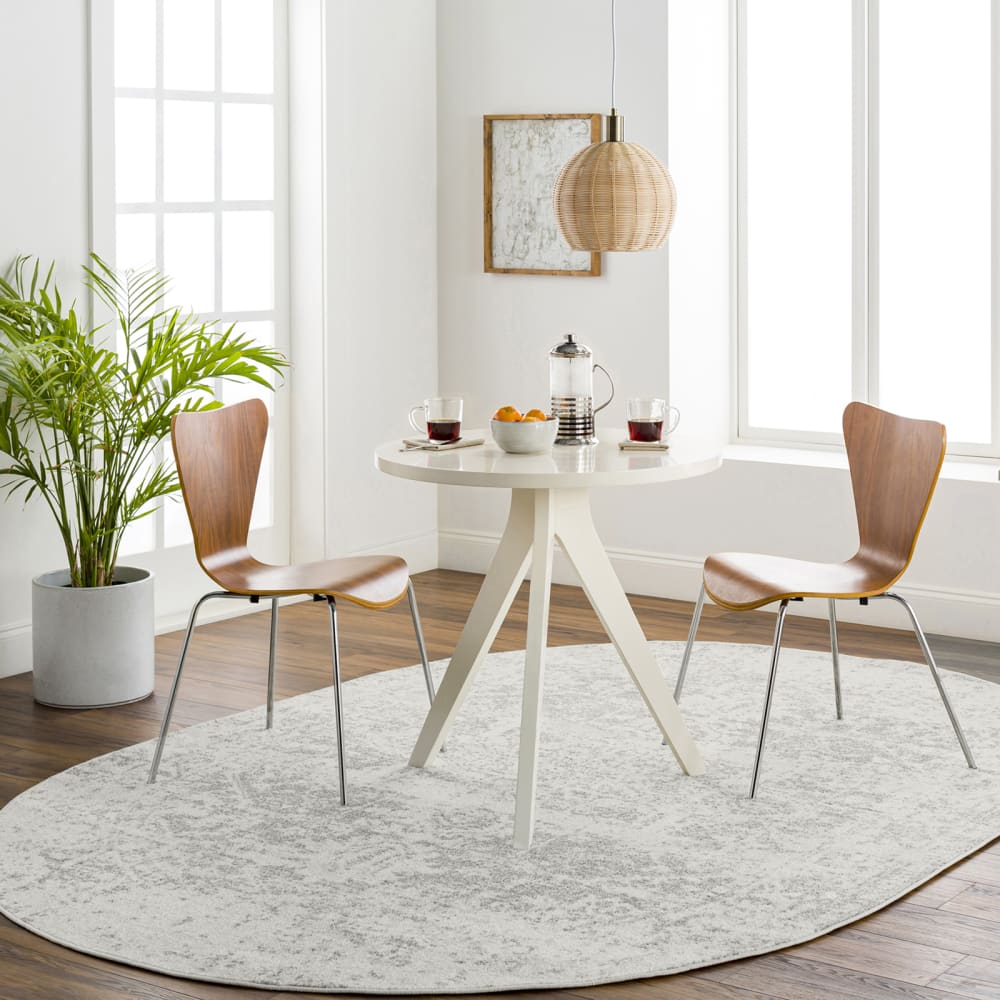 Tapis oval vintage oriental gris/blanc 200x275 — vue 3