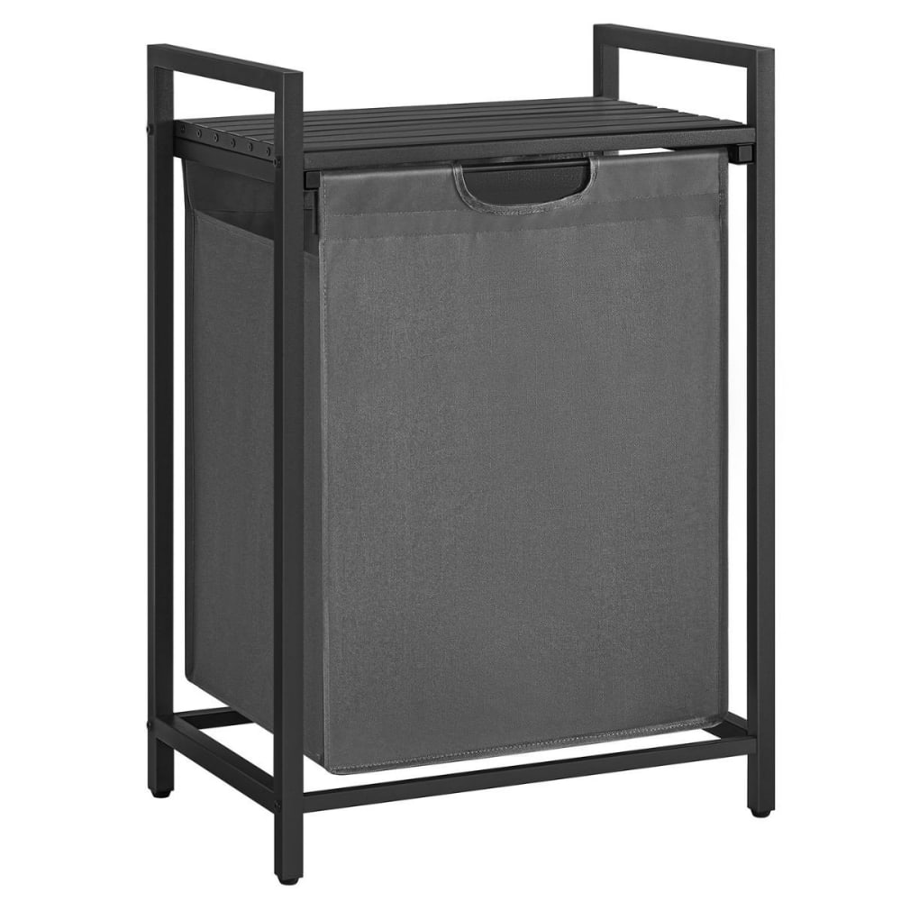 Calicosy Panier à linge 1 compartiment - l50 cm - gris anthracite - Panneau De Particules