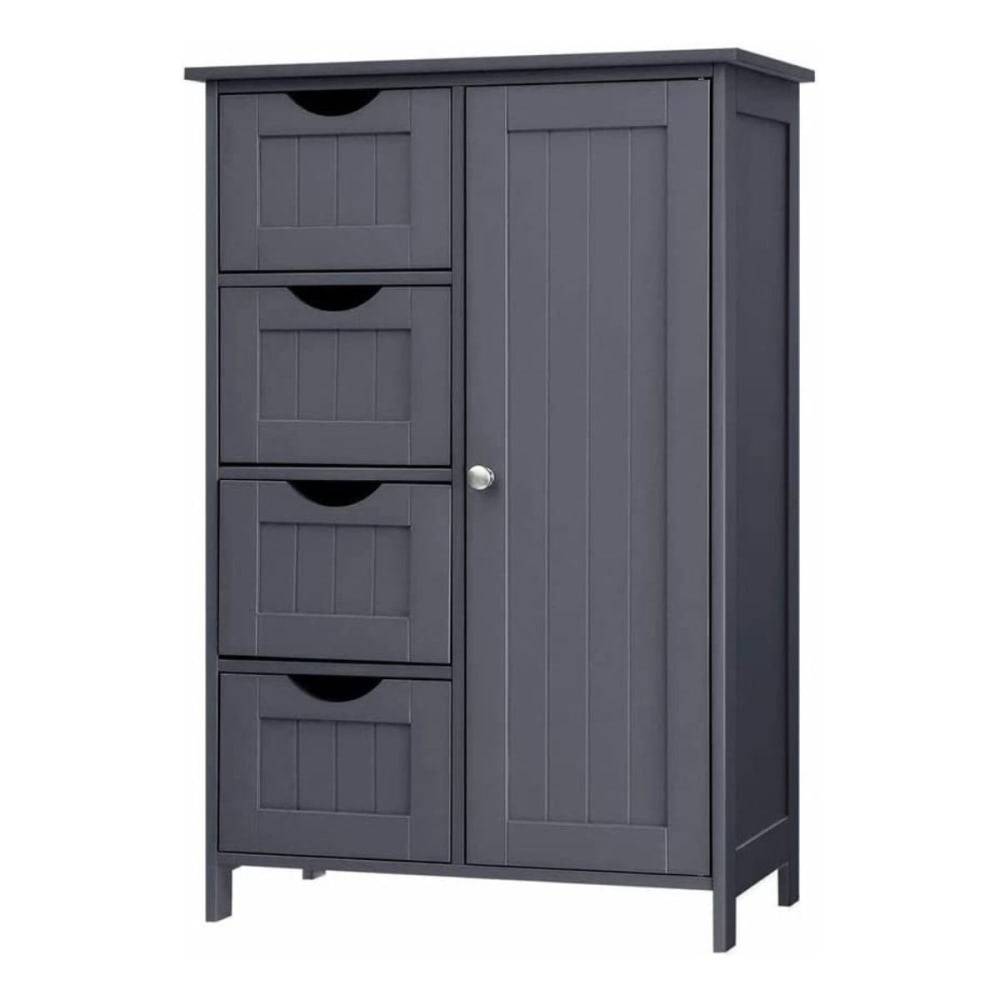Calicosy Petite commode 4 tiroirs et 1 porte - bleu foncé - L55 cm Bleu Panneau De Particules - 55x81x30cm