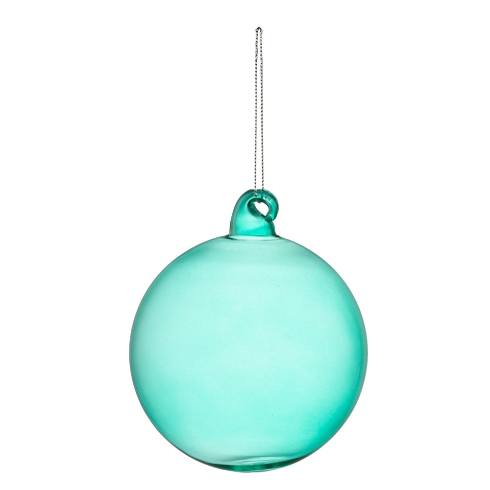 Bola de navidad de vidrio blu 10 cm.