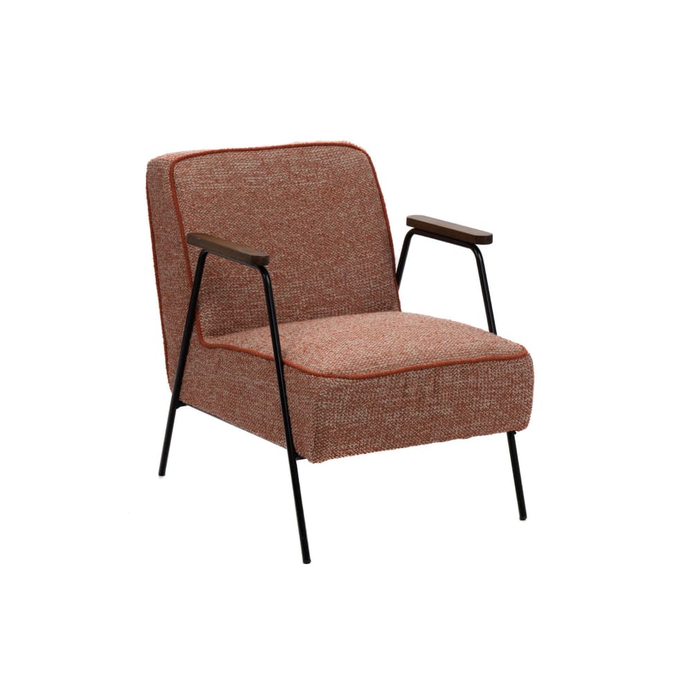 Fauteuil vintage en tissu - orange