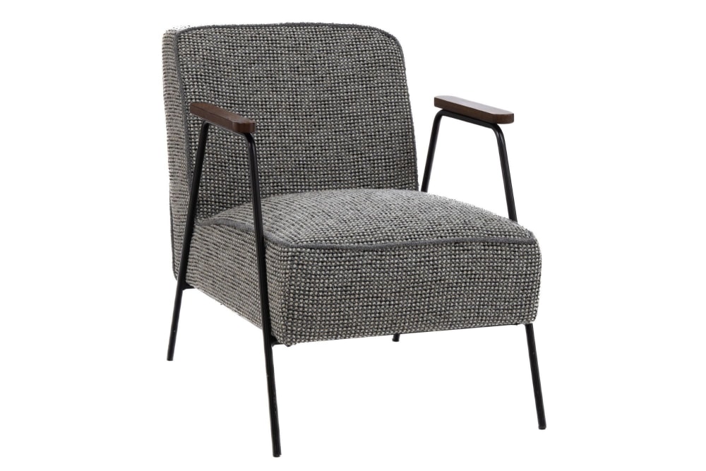 Fauteuil vintage en tissu - pieds