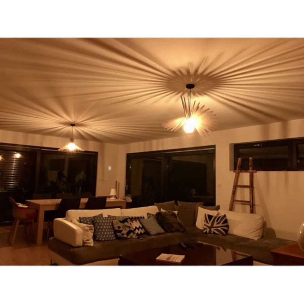 Suspension Led bois 80 cm — vue 3