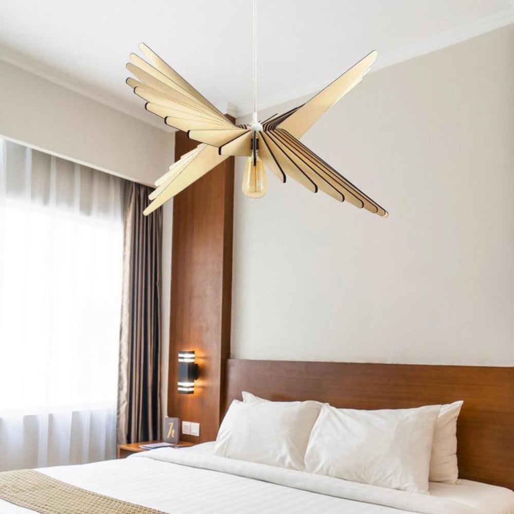 Suspension bois fsc diamètre 65cm bois — vue 4