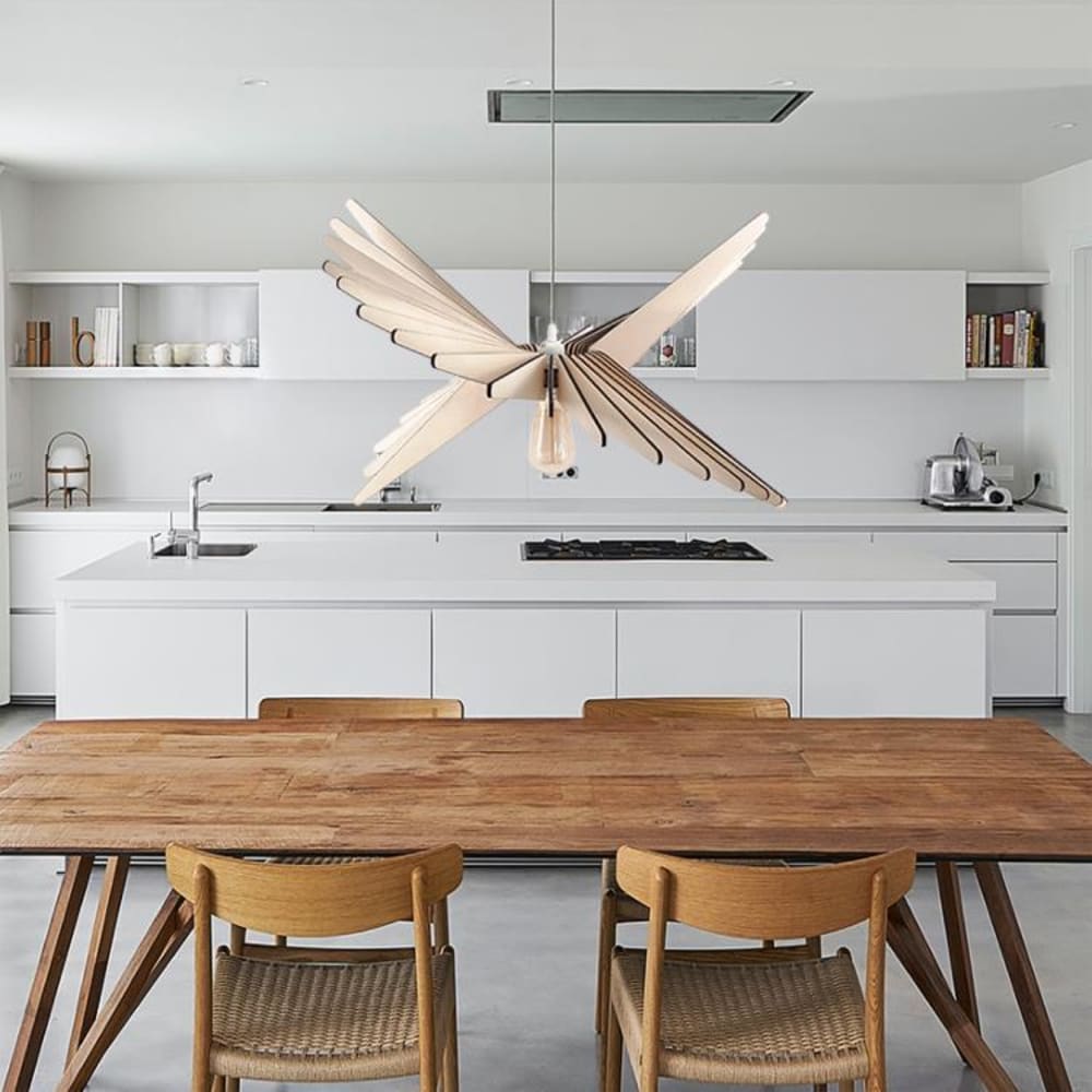 Suspension bois fsc diamètre 100cm bois - Maisons du Monde