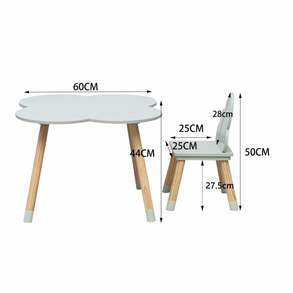 Ensemble de table basse et 2 chaises pour enfants vert (Mobili Rebecca) - Image 2