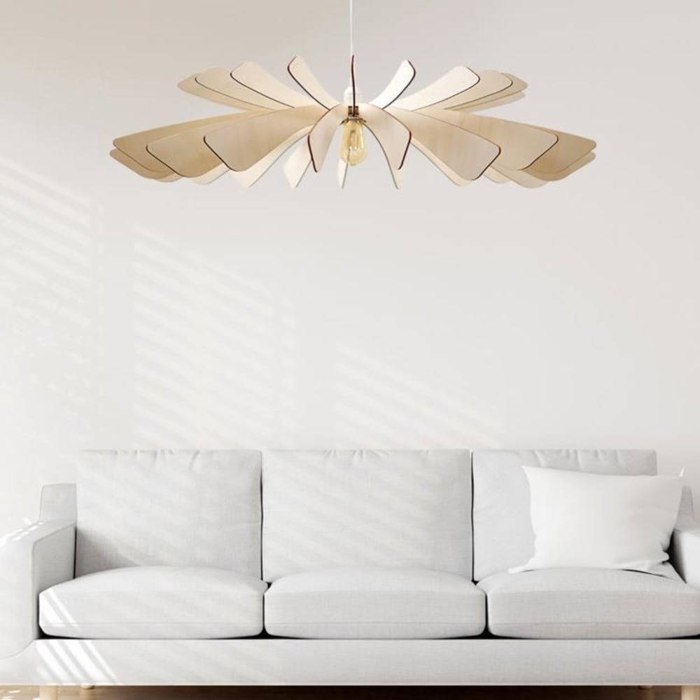 Suspension bois fsc diamètre 80cm bois — vue 4