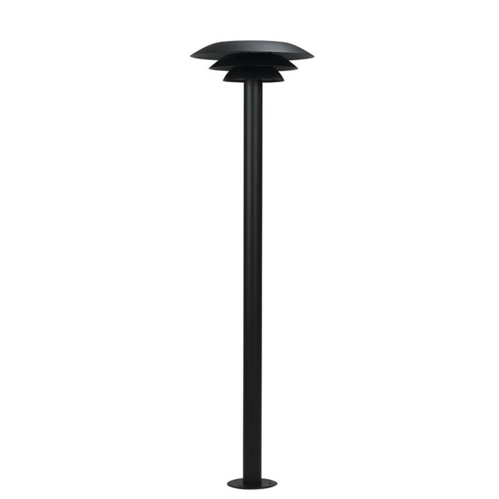 Wegeleuchte für den Außenbereich Stahl h 90 cm d 25 cm, schwarz -