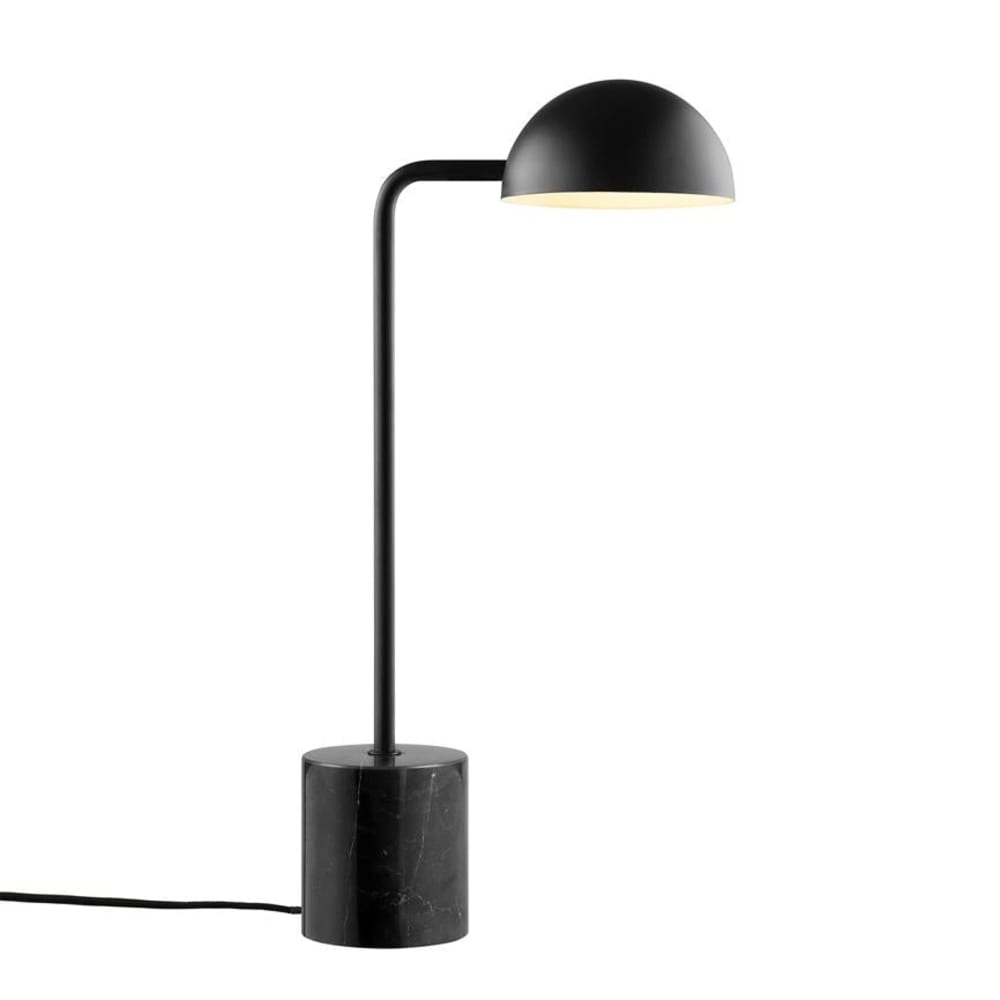 Lampe à poser en métal noir mat et marbre - Maisons du Monde