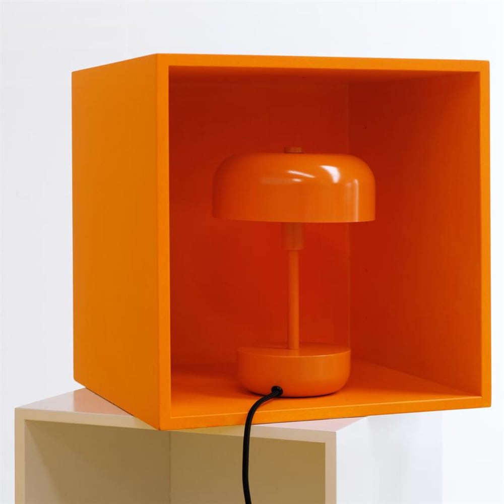Dyberg Larsen Tischleuchte Metall h 25,7 cm d 17 cm, orange style modern orange Metall