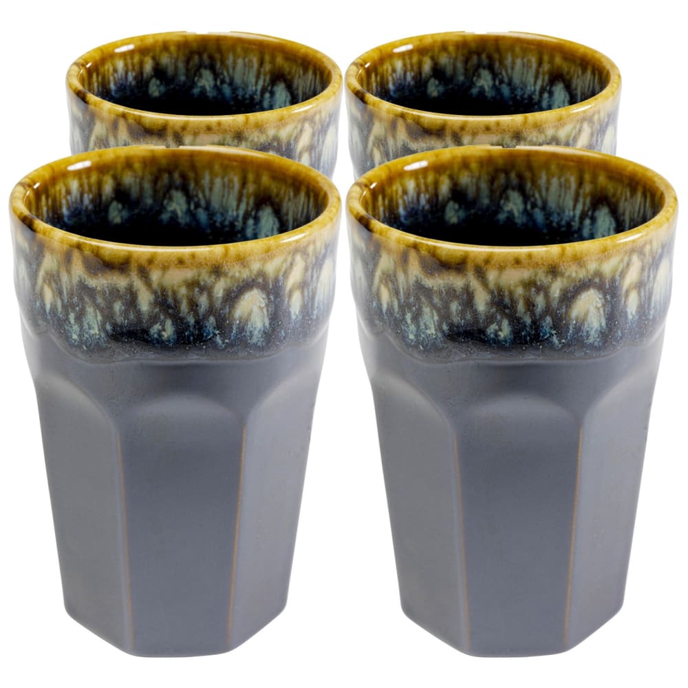 Tasse en grès bleu foncé d8 - lot de 4