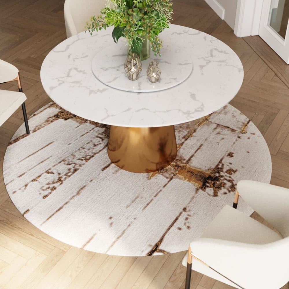Tapis rond en coton gris d200 - Maisons du Monde