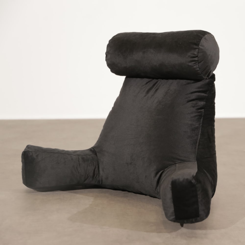 Coussin de lecture velours noir 65 x 80 cm - Maisons du Monde