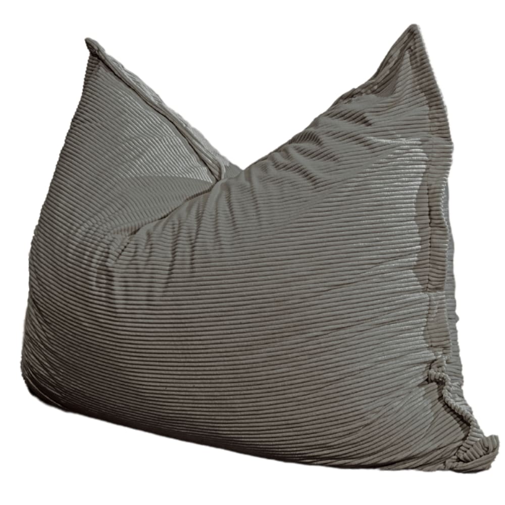 Bananair Sitzsack aus Cord, Bezug abnehmbar 140x180 cm, Dunkelgrau - Samt