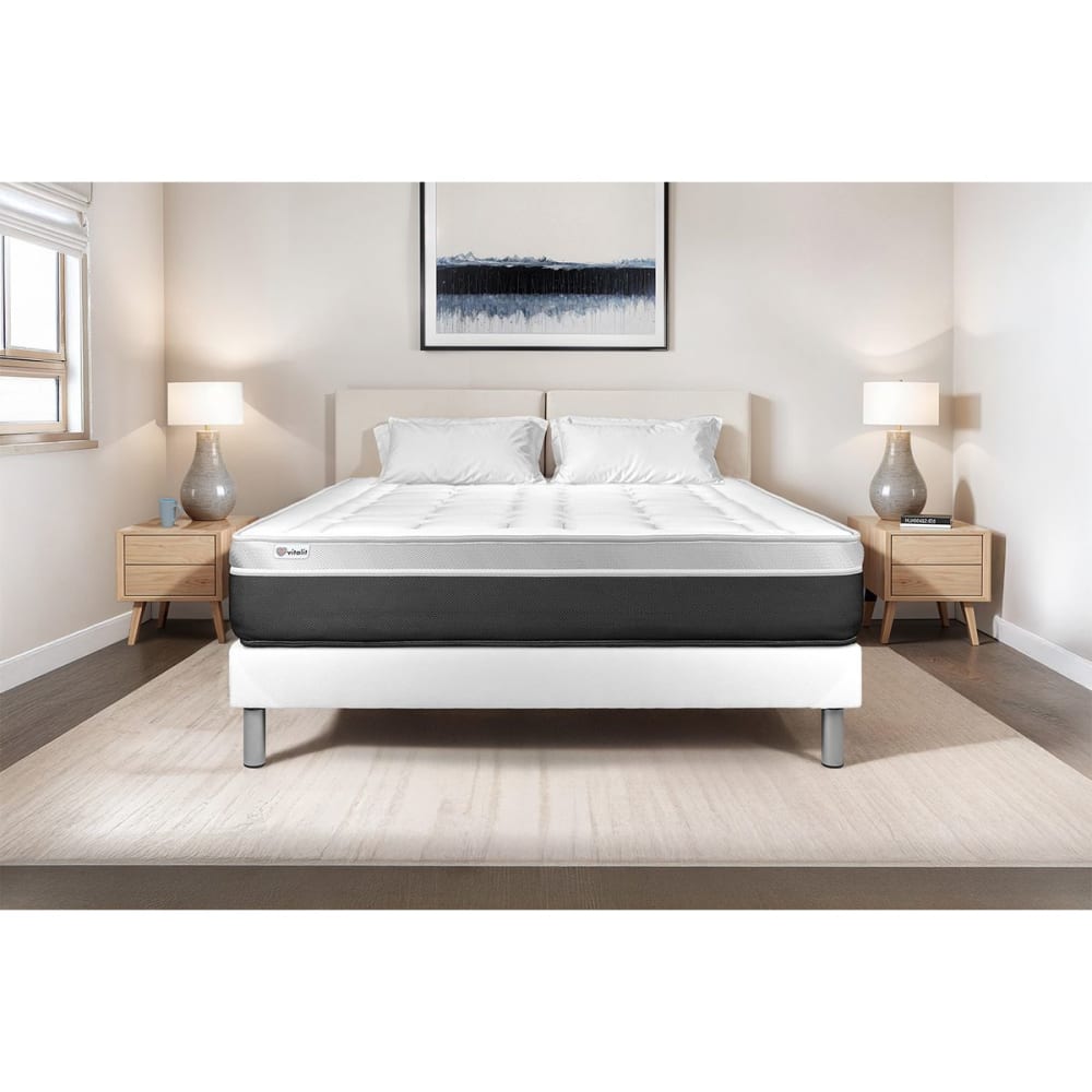 Vitalit Matratze aus Polyurethan-Memory-Schaum 140 x 190 cm, weiß style modern - Stoff
