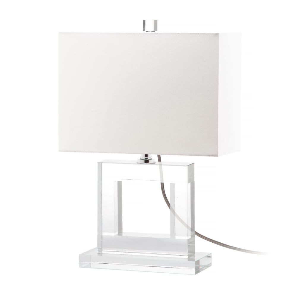 Lampe de table en fibres naturelles, transparent