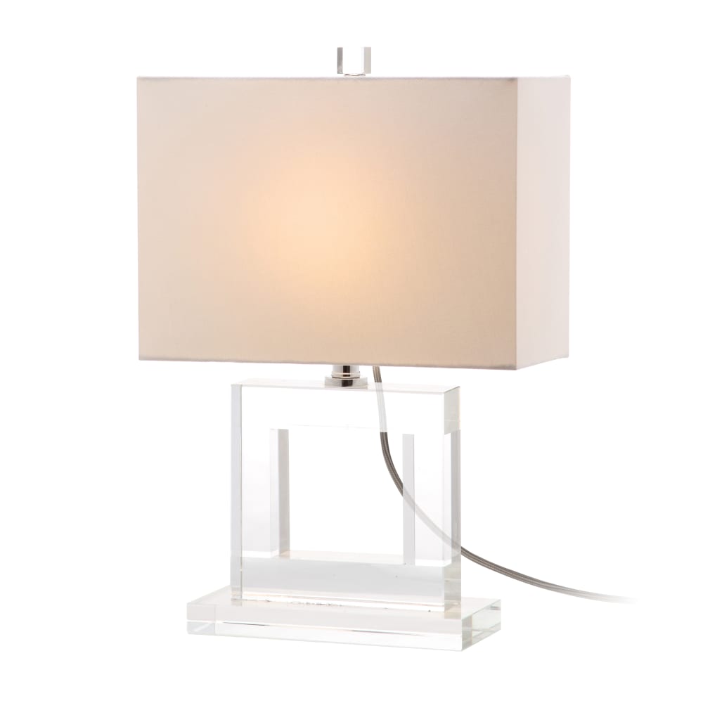 Lampe de table en fibres naturelles, transparent — vue 4