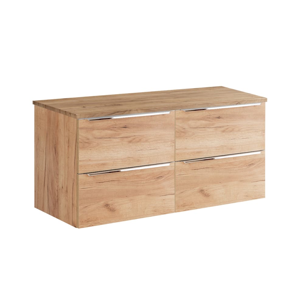 Petits meubles Waschtischunterschrank 120cm Laminierte Platten Holz Braun Spanplatte