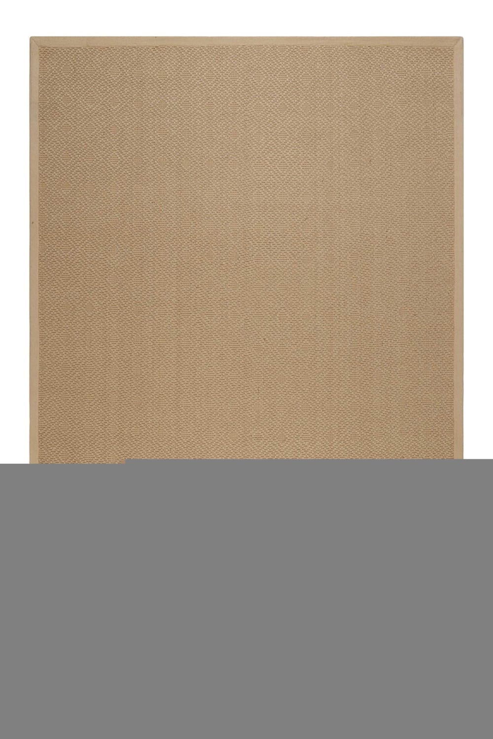 Tapis en jute, antidérapant à motif losange couleur naturel 140x200