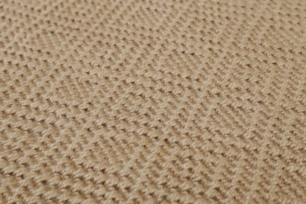 Tapis en jute, antidérapant à motif losange couleur naturel Ø120 — vue 4