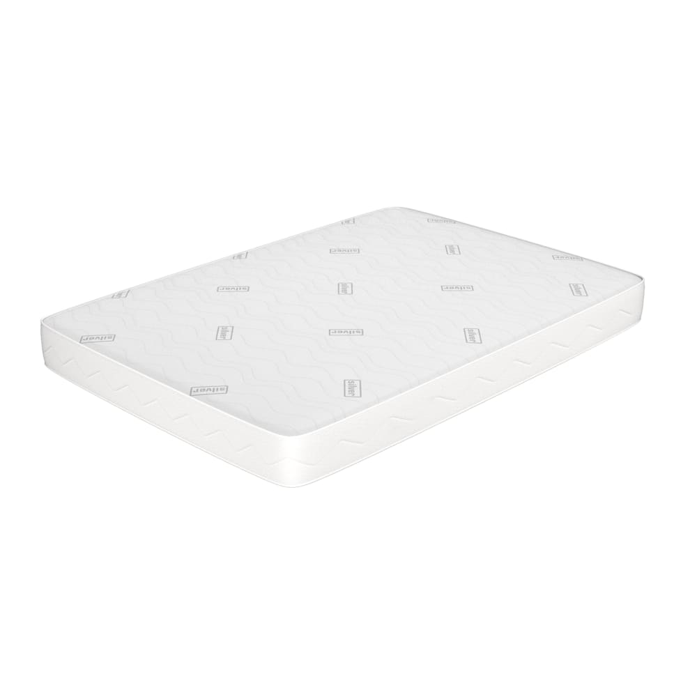 MiaSuite Matratze 140x200, 16 cm hoch - Silver Bezug, Waterfoam Weiß Pes - Polyester