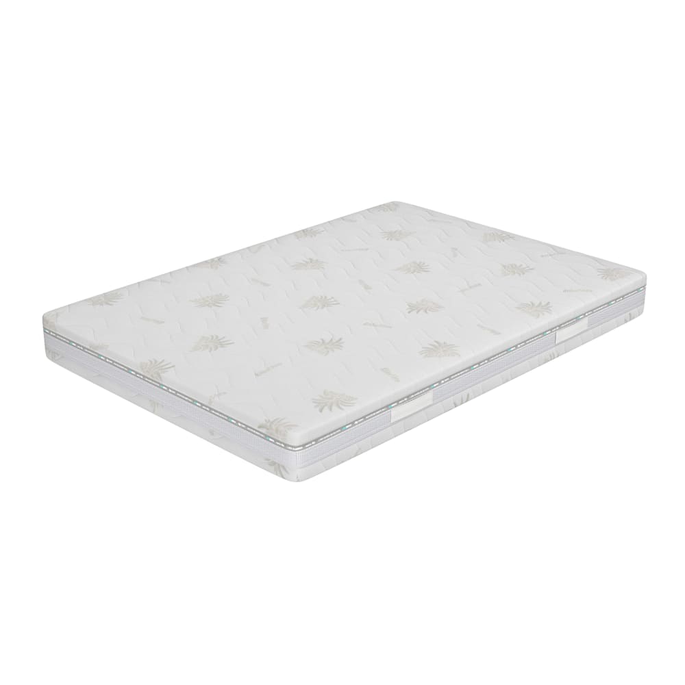 MiaSuite Memory Schaum Matratze abnehmbar 120x200 Höhe 26 cm - 100% Aloe Vera Weiß Pes - Polyester