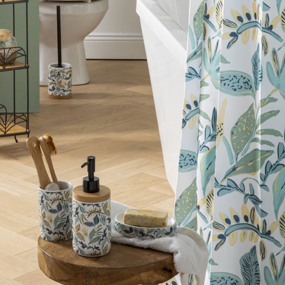 Set salle de bain végétal 4 pièces céramique — vue 3