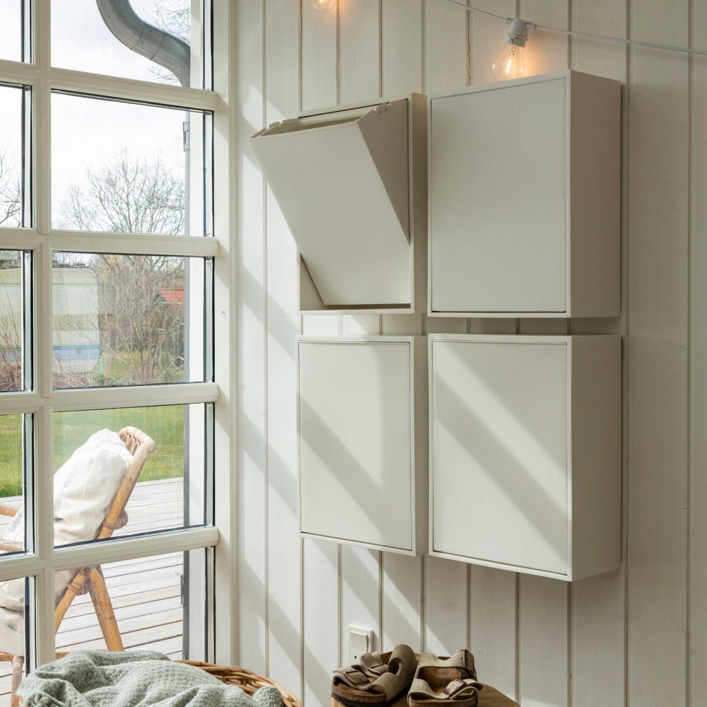 Boîte de recyclage en plastique recyclé blanc H40x15x30 - Maisons du Monde