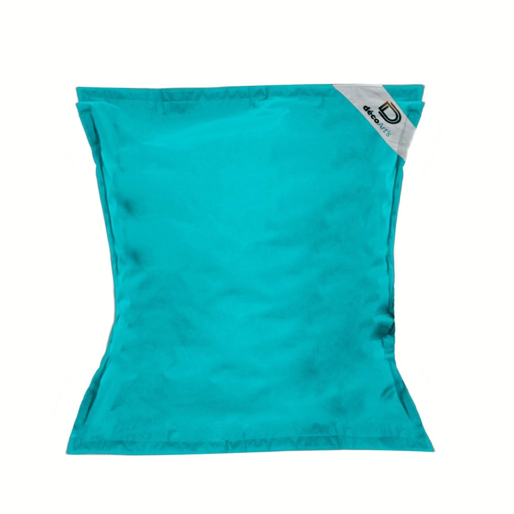 Pouf Géant XXL Déhoussable, Flottant pour Piscine, Bleu Caraïbes