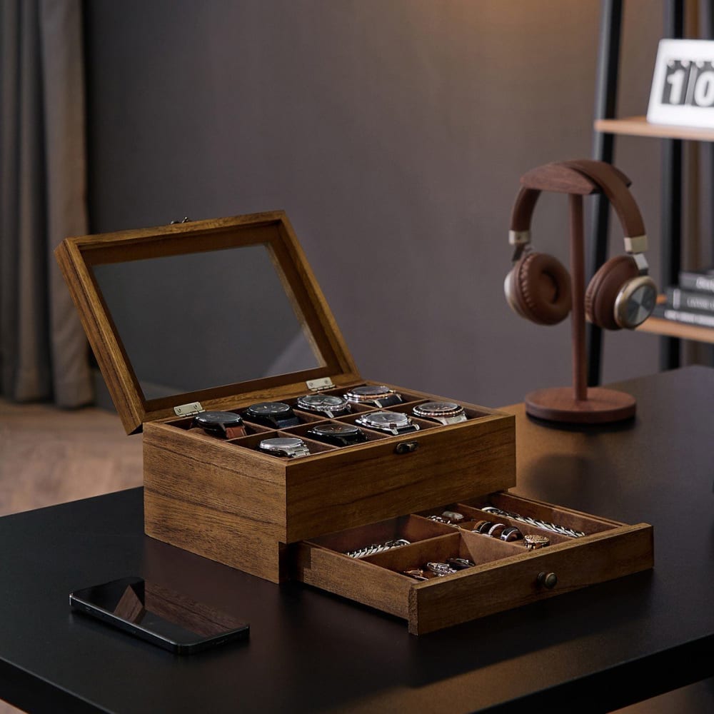 Boîte à montres avec 1 tiroir - bois - Maisons du Monde