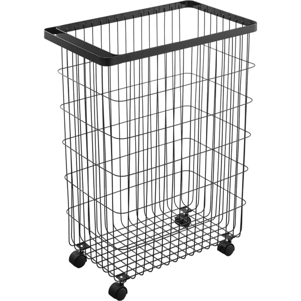 Panier à linge métal haut - h56.5 cm - noir