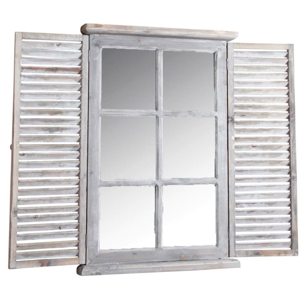 Miroir en bois teinté vieilli 87 x 7 x 71 cm