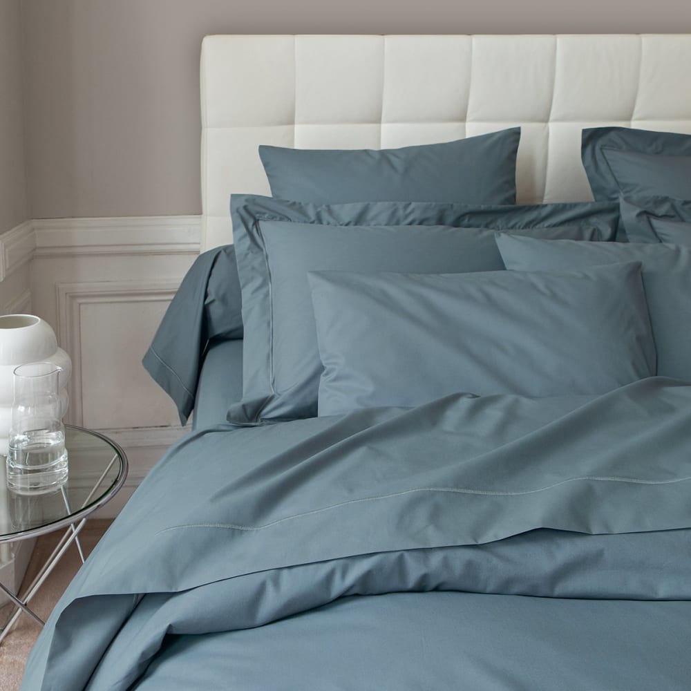 Taie d'oreiller sans volant coton orage 40x60 cm - Maisons du Monde