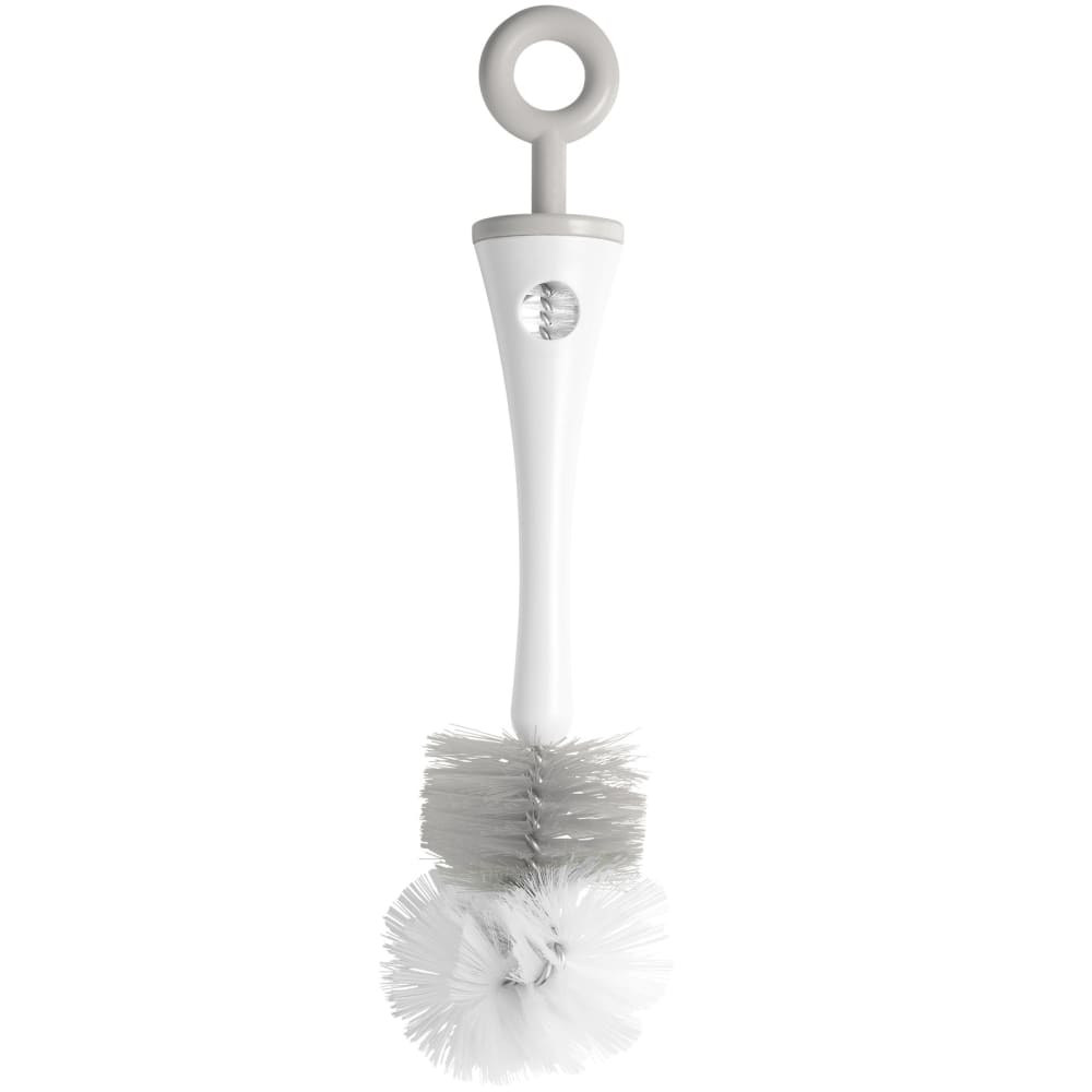Béaba Goupillon pour biberon 2 en 1 gris Blanc Pvc - Poly Chlorure De Vinyle - 7x30x7cm